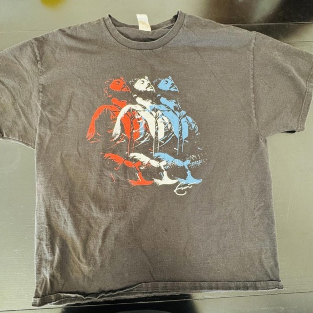 Eric Clapton XL 2024 The Americas Tour Tee Black Guitar Graphic Concert Shirt